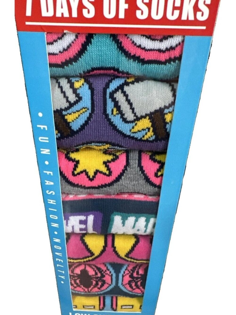 Womens Marvel 7 Day Low Cut Socks 4-10 Hero Funny Silly Socks Gift Mothers Day